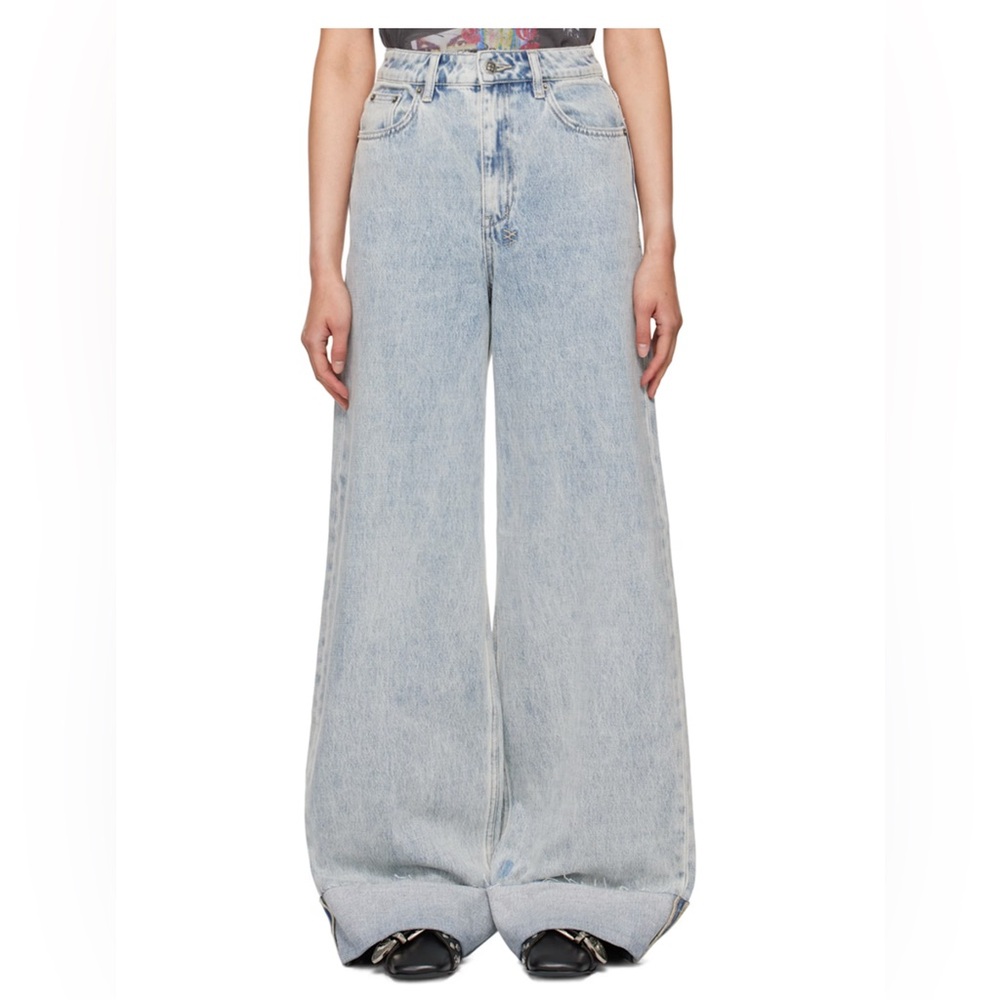 Ksubi Strider Worn Cuffed High-Rise Jeans Size 29